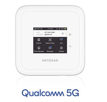 נתב סלולרי 5G כולל רשת קווית 1GbE ואלחוטי נטגיר Netgear MR6110 5G LTE Nighthawk M6 WiFi 6 Mobile Router 1GbE RJ45 USB-C